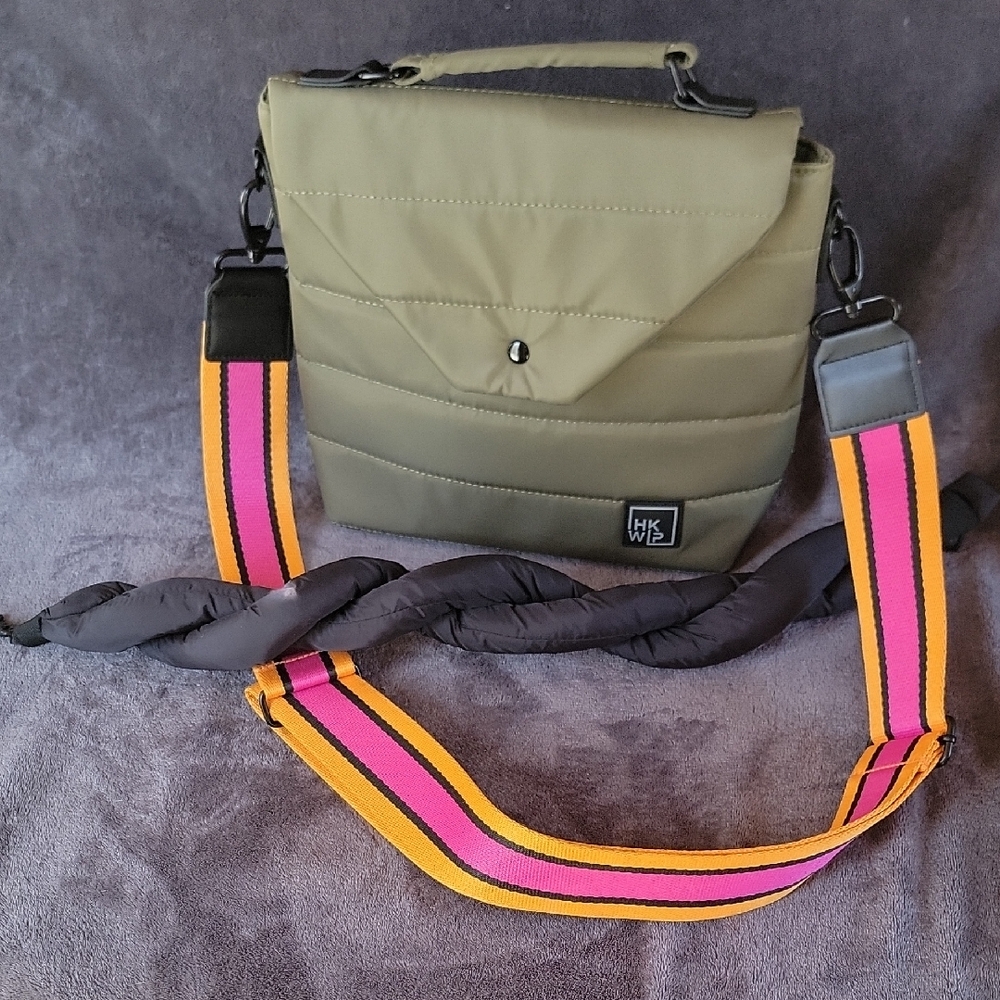 IHKWIP Cross Body Olive Bag With 2 Straps